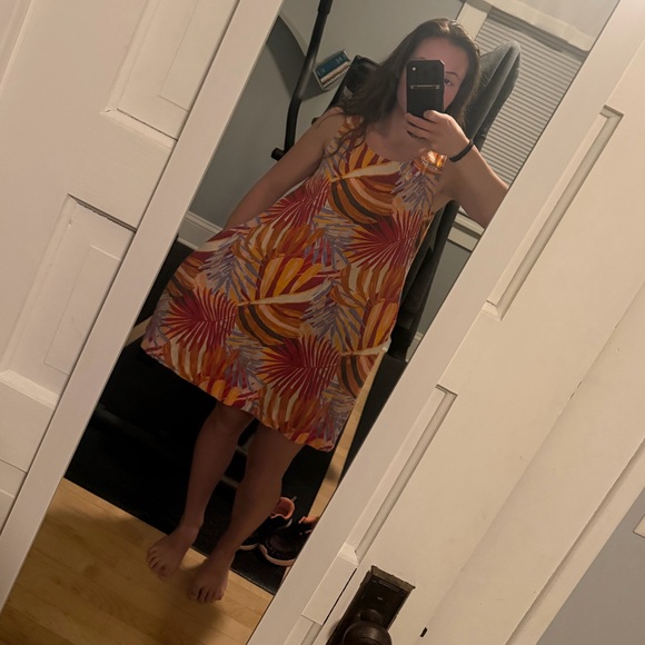 C&C California 100% Linen Vibrant Tropical Print Dress (Size XS) - Picture 2 of 6